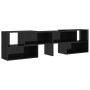 Glossy black plywood TV cabinet 149x30x52 cm by vidaXL, TV Furniture - Ref: Foro24-808366, Price: 56,06 €, Discount: %