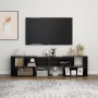 Glossy black plywood TV cabinet 149x30x52 cm by vidaXL, TV Furniture - Ref: Foro24-808366, Price: 56,06 €, Discount: %