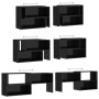 Glossy black plywood TV cabinet 149x30x52 cm by vidaXL, TV Furniture - Ref: Foro24-808366, Price: 56,06 €, Discount: %