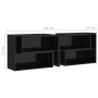 Glossy black plywood TV cabinet 149x30x52 cm by vidaXL, TV Furniture - Ref: Foro24-808366, Price: 56,06 €, Discount: %