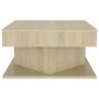 Sonoma oak plywood coffee table 57x57x30 cm by vidaXL, Coffee table - Ref: Foro24-808371, Price: 49,31 €, Discount: %