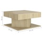 Sonoma oak plywood coffee table 57x57x30 cm by vidaXL, Coffee table - Ref: Foro24-808371, Price: 49,31 €, Discount: %