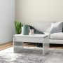 Glossy white plywood coffee table 68x50x38cm by vidaXL, Coffee table - Ref: Foro24-808338, Price: 40,16 €, Discount: %