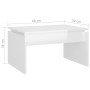 Couchtisch aus glänzend weißem Sperrholz, 68 x 50 x 38 cm von vidaXL, Couchtisch - Ref: Foro24-808338, Preis: 39,99 €, Rabatt: %