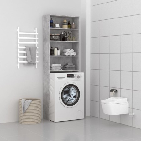 Concrete gray washing machine cabinet 64x24x190 cm by vidaXL, Accessories for washing machines and dryers - Ref: Foro24-80840...