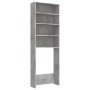 Betongrauer Waschmaschinenschrank 64x24x190 cm von vidaXL, Zubehör für Waschmaschinen und Trockner - Ref: Foro24-808408, Prei...