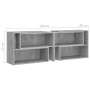 Mueble de TV madera contrachapada gris hormigón 149x30x52 cm de vidaXL, Muebles TV - Ref: Foro24-808363, Precio: 85,37 €, Des...