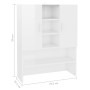 Armario de lavadora blanco brillante 70,5x25,5x90 cm de vidaXL, Accesorios para lavadoras y secadoras - Ref: Foro24-808392, P...