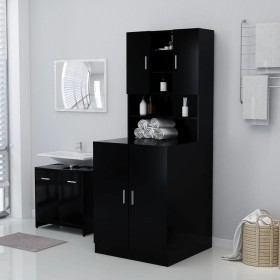 Black washing machine cabinet 71x71.5x91.5 cm by vidaXL, Accessories for washing machines and dryers - Ref: Foro24-808396, Pr...