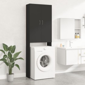 Black washing machine cabinet 64x25.5x190 cm by vidaXL, Accessories for washing machines and dryers - Ref: Foro24-808414, Pri...