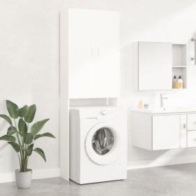 White washing machine cabinet 64x25.5x190 cm by vidaXL, Accessories for washing machines and dryers - Ref: Foro24-808413, Pri...