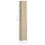 Armario de baño madera contrachapada roble Sonoma 25x26,5x170cm de vidaXL, Muebles de baño - Ref: Foro24-808434, Precio: 78,5...