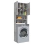 Concrete gray washing machine cabinet 64x25.5x190 cm by vidaXL, Accessories for washing machines and dryers - Ref: Foro24-808...