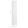 Armario de baño madera contrachapada blanco 25x26,5x170 cm de vidaXL, Muebles de baño - Ref: Foro24-808431, Precio: 62,67 €, ...