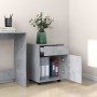 Plywood gray concrete wheeled cabinet 45x38x54 cm by vidaXL, Lockers and storage cabinets - Ref: Foro24-808444, Price: 51,70 ...