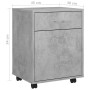 Plywood gray concrete wheeled cabinet 45x38x54 cm by vidaXL, Lockers and storage cabinets - Ref: Foro24-808444, Price: 51,70 ...