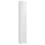 Armario baño madera contrachapada blanco brillo 25x26,5x170 cm de vidaXL, Muebles de baño - Ref: Foro24-808437, Precio: 69,61...