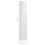 Glossy white plywood bathroom cabinet 25x26.5x170 cm by vidaXL, Bathroom furniture - Ref: Foro24-808437, Price: 69,49 €, Disc...