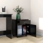 Armario con ruedas madera de ingeniería negro 45x38x54 cm de vidaXL, Taquillas y armarios de almacenamiento - Ref: Foro24-808...