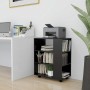 Plywood black wheeled cabinet 60x35x75 cm by vidaXL, Lockers and storage cabinets - Ref: Foro24-808450, Price: 59,81 €, Disco...