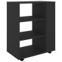 Plywood black wheeled cabinet 60x35x75 cm by vidaXL, Lockers and storage cabinets - Ref: Foro24-808450, Price: 59,81 €, Disco...