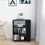 Plywood black wheeled cabinet 60x35x75 cm by vidaXL, Lockers and storage cabinets - Ref: Foro24-808450, Price: 59,81 €, Disco...