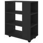 Plywood black wheeled cabinet 60x35x75 cm by vidaXL, Lockers and storage cabinets - Ref: Foro24-808450, Price: 59,81 €, Disco...