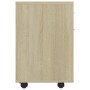 Wardrobe with wheels Sonoma oak plywood 45x38x54cm by vidaXL, Lockers and storage cabinets - Ref: Foro24-808443, Price: 53,89...