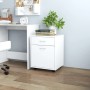 White plywood rolling cabinet 45x38x54 cm by vidaXL, Lockers and storage cabinets - Ref: Foro24-808440, Price: 57,31 €, Disco...