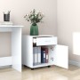 White plywood rolling cabinet 45x38x54 cm by vidaXL, Lockers and storage cabinets - Ref: Foro24-808440, Price: 57,34 €, Disco...