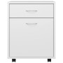 White plywood rolling cabinet 45x38x54 cm by vidaXL, Lockers and storage cabinets - Ref: Foro24-808440, Price: 57,34 €, Disco...