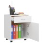 White plywood rolling cabinet 45x38x54 cm by vidaXL, Lockers and storage cabinets - Ref: Foro24-808440, Price: 57,34 €, Disco...