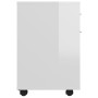 Plywood white glossy wheeled cabinet 45x38x54cm by vidaXL, Lockers and storage cabinets - Ref: Foro24-808446, Price: 50,47 €,...