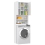 White washing machine cabinet 64x25.5x190 cm by vidaXL, Accessories for washing machines and dryers - Ref: Foro24-808422, Pri...