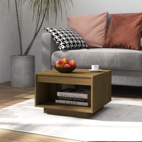 Solid honey brown pine wood coffee table 50x50x33.5 cm by vidaXL, Coffee table - Ref: Foro24-808506, Price: 47,99 €, Discount: %