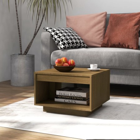 Solid honey brown pine wood coffee table 50x50x33.5 cm by vidaXL, Coffee table - Ref: Foro24-808506, Price: 47,61 €, Discount: %