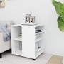 White plywood wardrobe with wheels 60x53x72 cm by vidaXL, Lockers and storage cabinets - Ref: Foro24-808458, Price: 83,31 €, ...