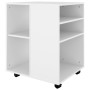 White plywood wardrobe with wheels 60x53x72 cm by vidaXL, Lockers and storage cabinets - Ref: Foro24-808458, Price: 83,31 €, ...