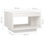 Solid white pine wood coffee table 50x50x33.5 cm by vidaXL, Coffee table - Ref: Foro24-808504, Price: 52,93 €, Discount: %