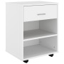 Sperrholzschrank mit Rädern weiß 46x36x59 cm von vidaXL, Schließfächer und Lagerschränke - Ref: Foro24-808467, Preis: 44,99 €...