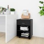 Wardrobe with wheels black plywood 46x36x59 cm by vidaXL, Lockers and storage cabinets - Ref: Foro24-808468, Price: 43,99 €, ...