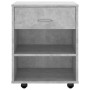 Plywood gray concrete wheeled wardrobe 46x36x59 cm by vidaXL, Lockers and storage cabinets - Ref: Foro24-808471, Price: 43,12...