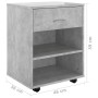 Plywood gray concrete wheeled wardrobe 46x36x59 cm by vidaXL, Lockers and storage cabinets - Ref: Foro24-808471, Price: 43,12...