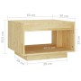 Couchtisch aus massivem Kiefernholz 50x50x33,5 cm von vidaXL, Couchtisch - Ref: Foro24-808503, Preis: 28,71 €, Rabatt: %