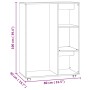 Engineered wood gray concrete wardrobe 80x40x110 cm by vidaXL, Wardrobes - Ref: Foro24-808517, Price: 64,61 €, Discount: %