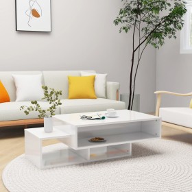 Glossy gray engineered wood coffee table 105x55x32 cm by vidaXL, Coffee table - Ref: Foro24-808528, Price: 74,99 €, Discount: %