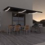 Toldo automático LED sensor de viento gris antracita 600x350 cm de vidaXL, Toldos - Ref: Foro24-3069254, Precio: 979,79 €, De...