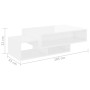 Glänzend grauer Couchtisch aus Holzwerkstoff, 105 x 55 x 32 cm von vidaXL, Couchtisch - Ref: Foro24-808528, Preis: 78,25 €, R...