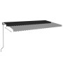 Toldo automático LED sensor de viento gris antracita 600x350 cm de vidaXL, Toldos - Ref: Foro24-3069254, Precio: 979,79 €, De...