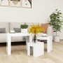 Stackable coffee tables 3 pieces glossy white plywood by vidaXL, Coffee table - Ref: Foro24-808546, Price: 58,90 €, Discount: %